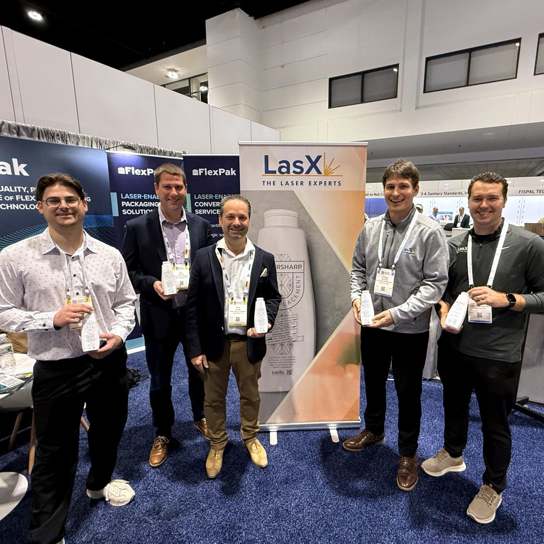 LasX team at the LaserSharp Marking launch booth
